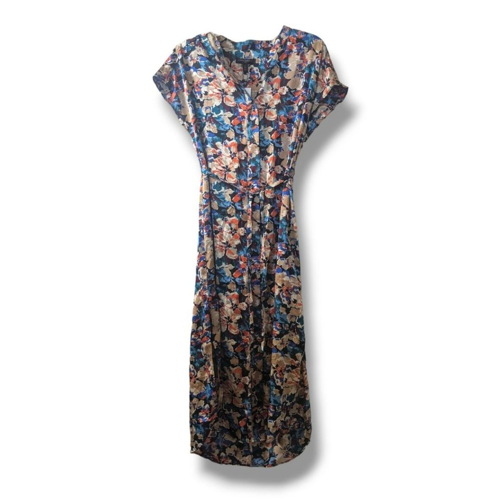 Banana Republic Factory Satin Floral Midi Dress